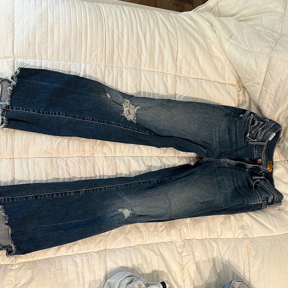 Mother high rise straight leg crop Jean